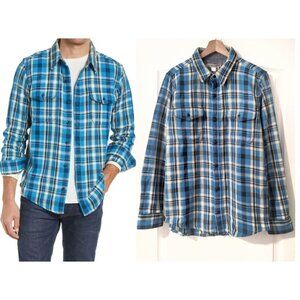 Outerknown | Blanket Shirt In Blue Ventana Plaid